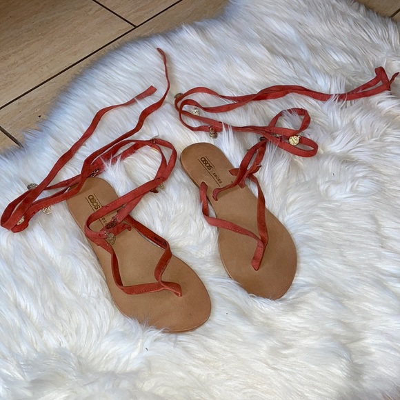 ASOS Shoes - ASOS Ankle/Gladiator, Medallion Wrap Tie Sandals